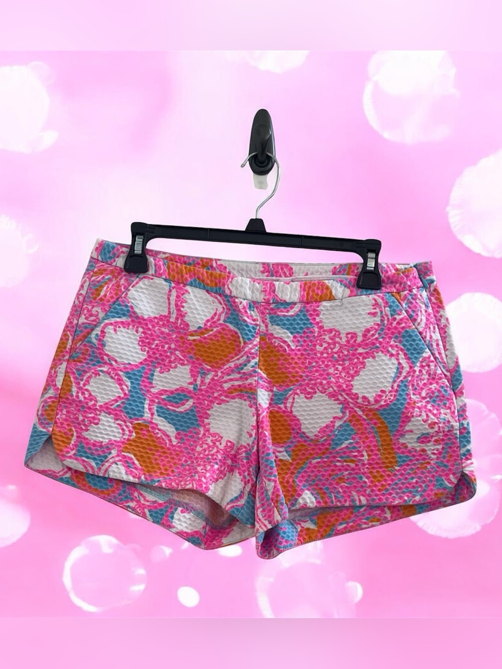 Lilly Pulitzer Adie Shorts Shorely Blue Feeling Tanked textured print Size 4